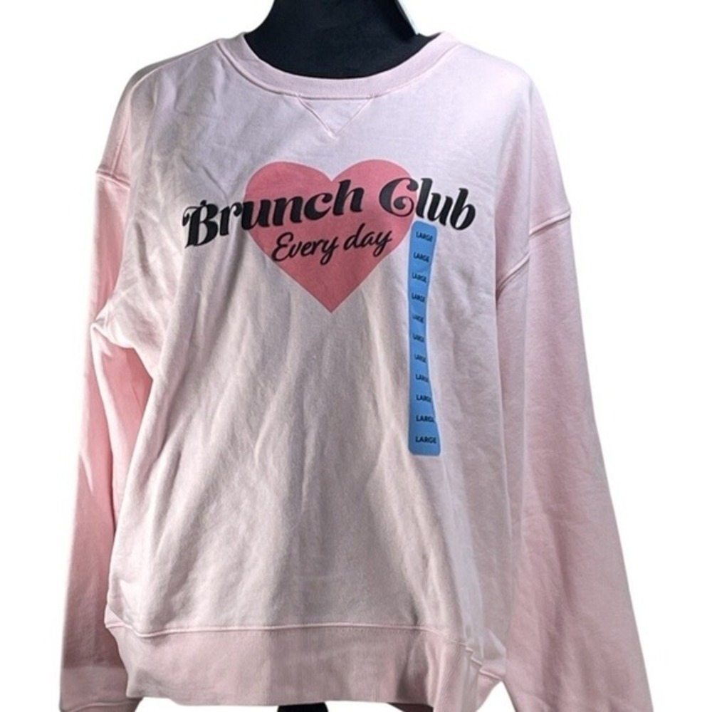 Wild‎ Fox Ladies Lightweight Long Sleeve Crew Neck Graphic Pullover Sweatshirt